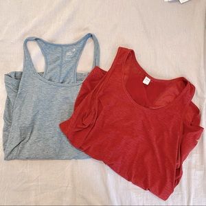 Lot of 2 maternity workout tops